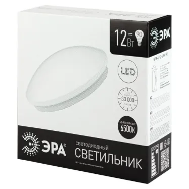 Светильник светодиодный декоративный бытовой ДПБ SPB-6-12-6,5K (F) 12Вт 6500К 348x105 960Лм "Элемент" IP20 | Б0032253 | ЭРА