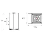Светильник TETRA LED 2x13 D12 4000K | 1100100060 | Световые Технологии