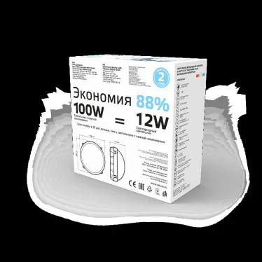 Светильник светодиодный пылевлагозащищенный для ЖКХ IP65 D168*77 12W IK10 1150lm 4000K SOLID антивандальный круглый 1/12 | 874518212 | Gauss