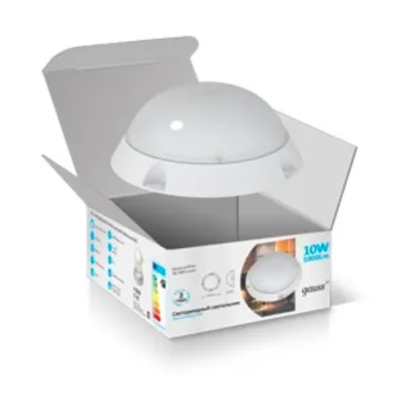 Светильник светодиодный пылевлагозащищенный для ЖКХ IP54 D175*76 15W 1250lm 6500K Qplus круглый 1/30 | 141411315 | Gauss