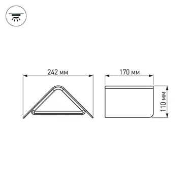 Светильник LGD-Wall-Delta-1B-12W Warm White | 019779 | Arlight