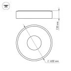 Светильник SP-TOR-RING-SURFACE-R600-42W Day4000 (WH, 120 deg) | 022136(1) | Arlight