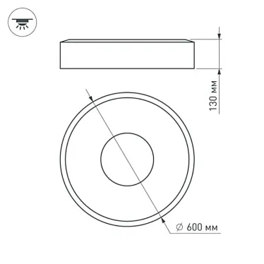 Светильник SP-TOR-RING-SURFACE-R600-42W Day4000 (WH, 120 deg) | 022136(1) | Arlight