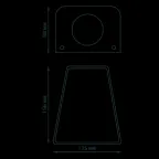 Светильник садово-парковый Sigma настенный архитектурный, GU10, 125*88*156mm, 170-240V / 50Hz, 1xMax.35W, IP54 | GD163 | Gauss