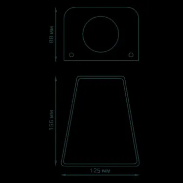 Светильник садово-парковый Sigma настенный архитектурный, GU10, 125*88*156mm, 170-240V / 50Hz, 1xMax.35W, IP54 | GD163 | Gauss