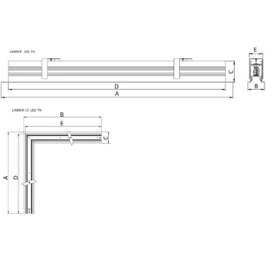 Светильник светодиодный LINER/R LED 1200 TH W CH CF | 1474001030 | Световые Технологии