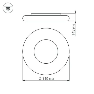 Светильник ALT-TOR-BB910SW-120W Warm White | 022751 | Arlight