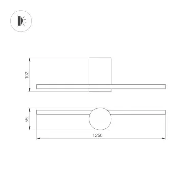 Светильник SP-VINCI-M-S1200x55-12W Day4000 (BK, 110 deg, 230V) (Arlight, IP20 Металл, 3 года) | 036930 | Arlight
