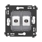 Avanti Компьютерная розетка RJ-45 без шторки в стену, кат.5е двойная, Закаленная сталь