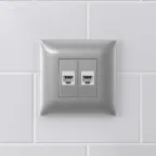 Avanti Компьютерная розетка RJ-45 без шторки в стену, кат.5е двойная, Закаленная сталь