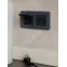 BRITE Розетка с заземлением с защитными шторками и крышкой 16А IP20 РСбш10-3-БрГ графит