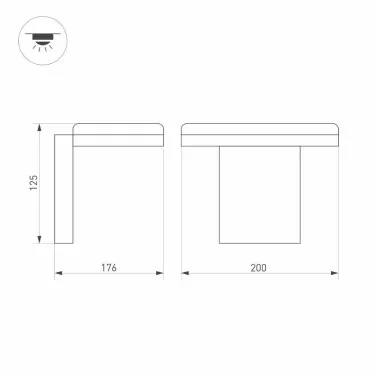 Светильник LGD-TENT-WALL-9W Warm3000 (GR, 110 deg, 230V) (Arlight, IP65 Металл, 3 года) | 029977 | Arlight