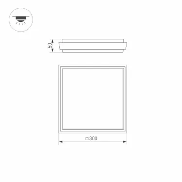 Светильник LGD-AREA-S300x300-30W Day4000 (GR, 110 deg, 230V) (Arlight, IP54 Металл, 3 года) | 032428 | Arlight