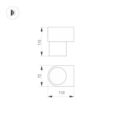 Светильник SP-SPICY-WALL-S115x72-6W Day4000 (BK, 40 deg) (arlight, IP20 Металл, 3 года) | 033582 | Arlight
