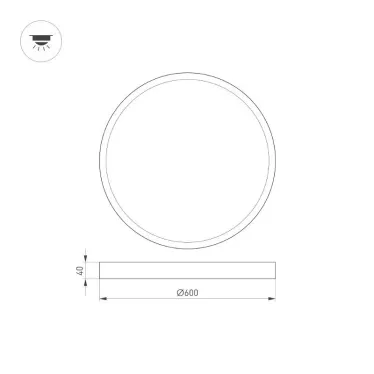 Светильник SP-BASIC-R600-48W Warm3000 (WH, 120 deg, 230V) (arlight, IP40 Металл, 3 года) | 020524(1) | Arlight