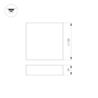 Светильник SP-QUADRO-S120x120-13W Day4000 (BK, 120 deg, 230V) (Arlight, IP40 Металл, 3 года) | 034777 | Arlight