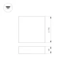 Светильник SP-QUADRO-S175x175-16W Warm3000 (WH, 120 deg, 230V) (Arlight, IP40 Металл, 3 года) | 034782 | Arlight