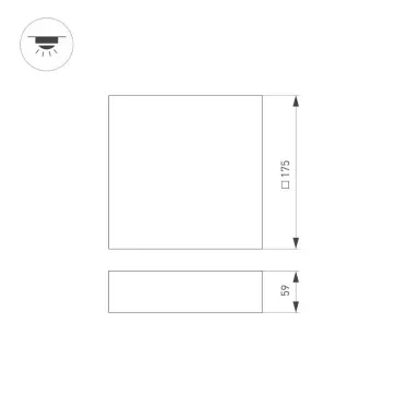 Светильник SP-QUADRO-S175x175-16W Warm3000 (WH, 120 deg, 230V) (Arlight, IP40 Металл, 3 года) | 034782 | Arlight