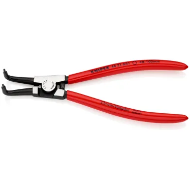 Щипцы для внешних стопорных колец губки под углом 90° посадочный размер 40 - 100 мм диаметр наконечников 23 мм L-200 мм Cr-V чёрные обливные рукоятки блистер