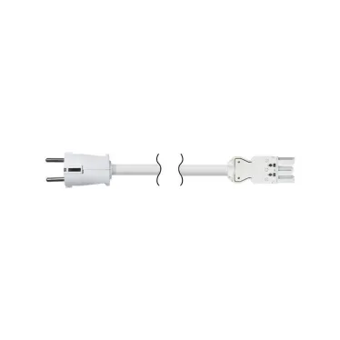 Simon Connect Кабель 2м 3x2,5мм, Schuko - разъём  Quick Connection "папа" 3 контакта, белый | CR1020-9 | Simon