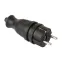 Вилка прямая каучуковая 230В 2P+PE 16A IP44 EKF PRO |  RPS-011-16-230-44-r |  EKF