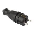 Вилка прямая каучуковая 230В 2P+PE 16A IP44 EKF PRO |  RPS-011-16-230-44-r |  EKF