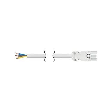 Simon Connect Кабель 2м 3x2,5мм, разъёмы  Quick Connection "мама" - "free-end" 3 контакта, белый | CR4020-9 | Simon