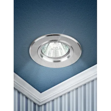 Светильник литой алюминевый MR16,12V/220V, 50W серебро KL58 SL