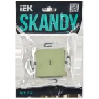 SKANDY Выключатель 1-клавишный проходной с индикацией 10А SK-V08G мятный IEK