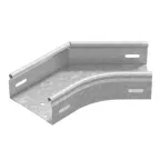                  Угол плоский плавный универсальный 45 град. к лотку 200х50, толщ. 1,2 мм, Сендзимир цинк | УПТРП45-200х50-1,2-R100-СЦ | Ostec
               