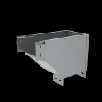 Угол верт. внеш. R 80х400 мм с разворотом трассы на 90 гр. "ПЛЮС" INOX304 | VLPDplus90-80-400-R INOX304 | КМ - профиль