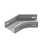                  Угол плоский плавный универсальный 45 град. к лотку 200х65, толщ. 1,0 мм, Сендзимир цинк | УПТРП45-200х65-1,0-R100-СЦ | Ostec
               