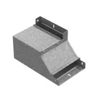                  Поворот вертикальный вверх правый к лотку 150х65, толщ. 1,0 мм, Сендзимир цинк | ПВП-150х65-1,0-СЦ | Ostec
               