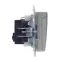 BRITE Розетка с заземлением с защитными шторками и крышкой 16А IP44 РСбш10-3-44-БрС сталь