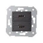                  Simon 75 Механизм Коннектор 2 x USB 2.0 типа A "мама", S82, S82N, S82 Detail | 7501090-039 | Simon
               