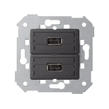 Simon 75 Механизм Коннектор 2 x USB 2.0 типа A "мама", S82, S82N, S82 Detail | 7501090-039 | Simon
