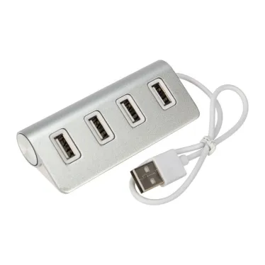 Разветвитель 4 USB-port серебристый | 18-4106 | Rexant