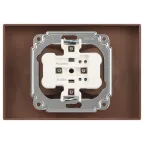 Розетка Intro Accent 6-204-08 2х2P, 16А-250В, IP20, СУ, AL/CU, бронза