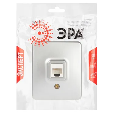 Розетка Эксперт 11-3203-03 информационная RJ45, IP20, ОУ, алюминий