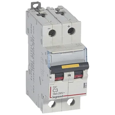 Выключатель автоматический двухполюсный 3А C DX3 10/16kА DC