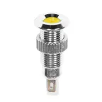 Индикатор металл Ø8 12В желтый LED | 36-4717 | REXANT
