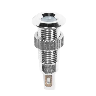 Индикатор металл Ø8 12В белый LED | 36-4719 | REXANT