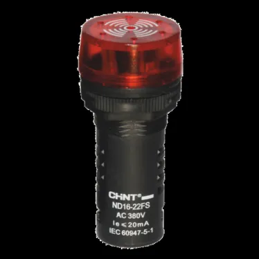 Сигнализатор звуковой ND16-22FS Φ22 мм красный LED АС220В (R) | 593399 | CHINT