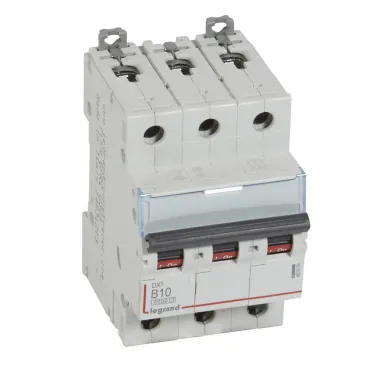 Выключатель автоматический трехполюсный 10А B DX3 6kA/10kA
