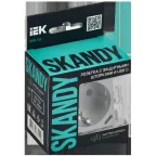 SKANDY Розетка с заземлением с защитными шторками 16А с USB C 18Вт SK-R17S серебряный IEK