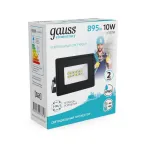 Прожектор светодиодный ДО 10 Вт 895 лм 4000К AC 220В IP65 76х93х28мм Elementary G2 Gauss