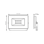 Прожектор светодиодный ДО 30 Вт 2695 лм 4000К AC 220В IP65 126х136х30мм Elementary G2 Gauss