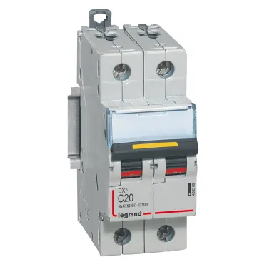 Выключатель автоматический двухполюсный 20А C DX3 10/16kА DC
