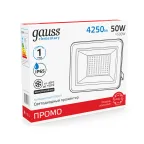 Прожектор светодиодный ДО 50 Вт 4250 лм 6500К AC 220В IP65 136х153х30мм Elementary PROMO G2 Gauss