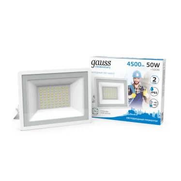 Прожектор светодиодный ДО 50 Вт 4500 лм 6500К AC 220В IP65 162х174х161мм Elementary G2 Gauss